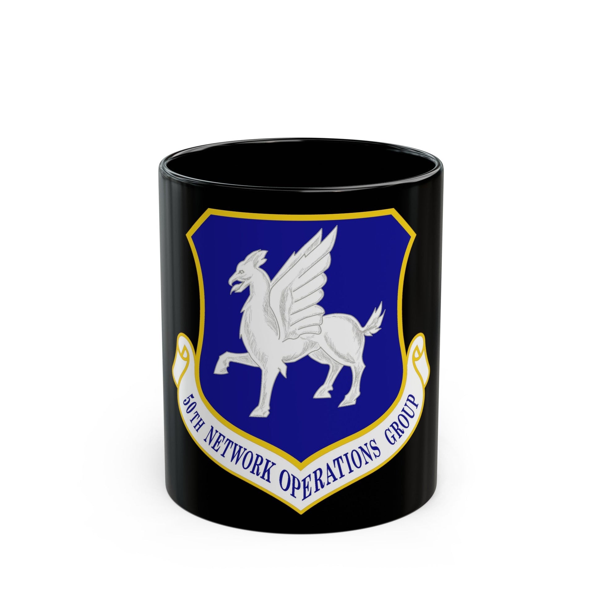 50th Network Operations Group (U.S. Air Force) Black Coffee Mug-11oz-The Sticker Space