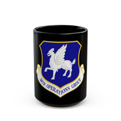 50th Operations Group (U.S. Air Force) Black Coffee Mug-15oz-The Sticker Space