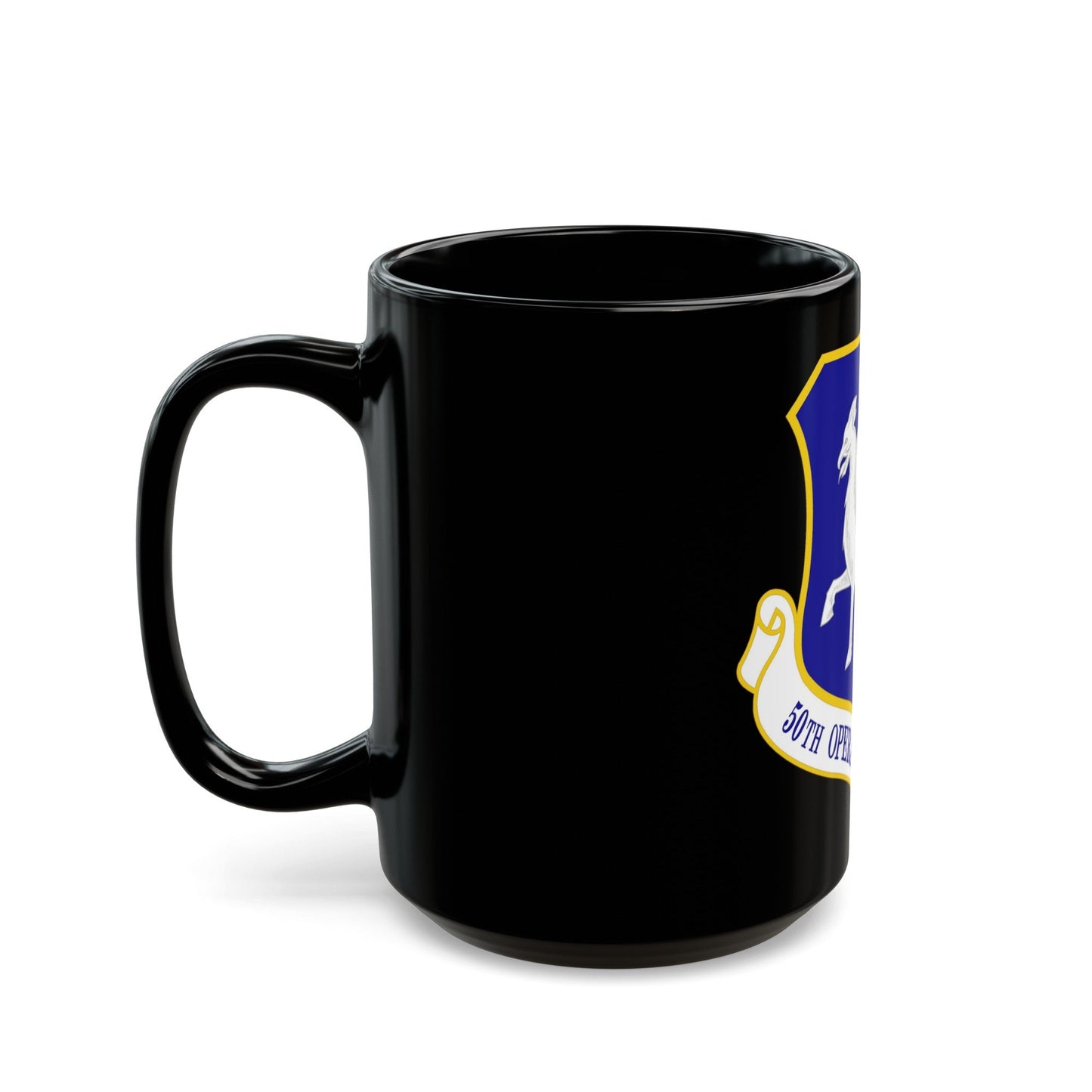 50th Operations Group (U.S. Air Force) Black Coffee Mug-The Sticker Space