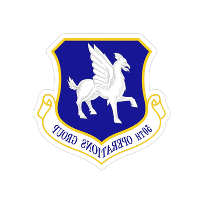 50th Operations Group (U.S. Air Force) REVERSE PRINT Transparent STICKER-3" × 3"-The Sticker Space