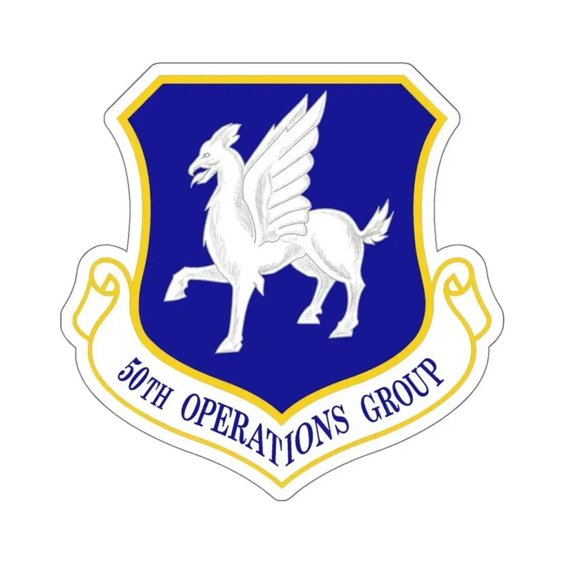 50th Operations Group (U.S. Air Force) STICKER Vinyl Kiss-Cut Decal 6 Inch White - The Sticker Space