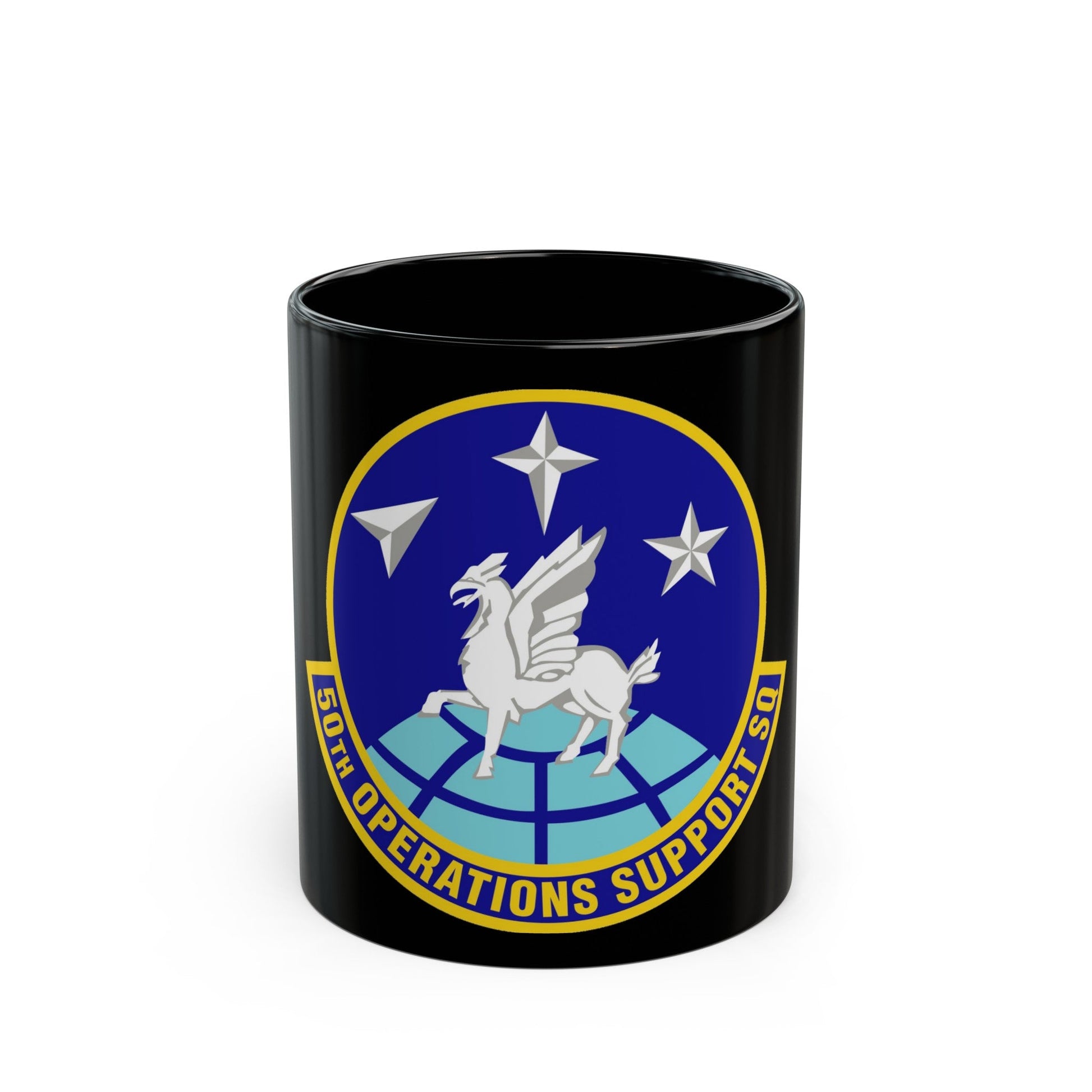 50th Operations Support Squadron (U.S. Air Force) Black Coffee Mug-11oz-The Sticker Space