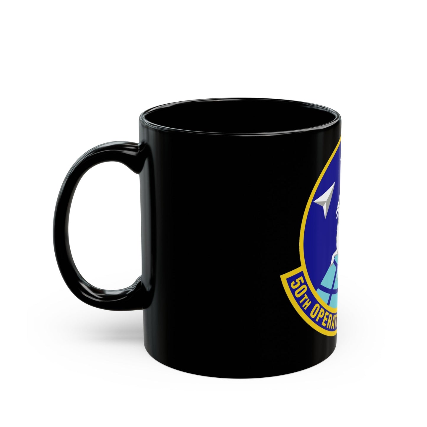 50th Operations Support Squadron (U.S. Air Force) Black Coffee Mug-The Sticker Space
