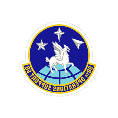 50th Operations Support Squadron (U.S. Air Force) REVERSE PRINT Transparent STICKER-3" × 3"-The Sticker Space