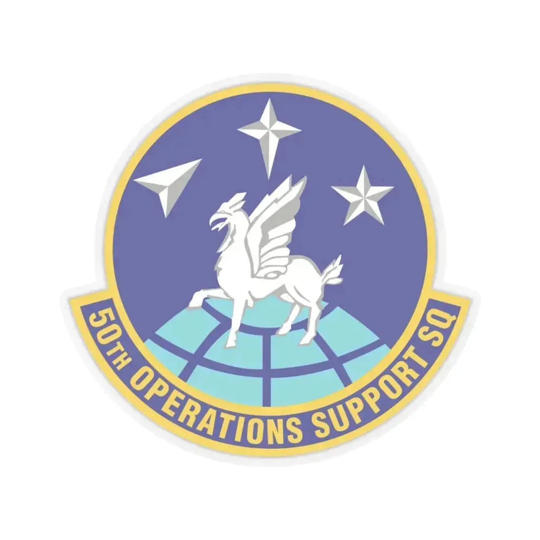50th Operations Support Squadron (U.S. Air Force) STICKER Vinyl Kiss-Cut Decal 4 Inch Transparent - The Sticker Space