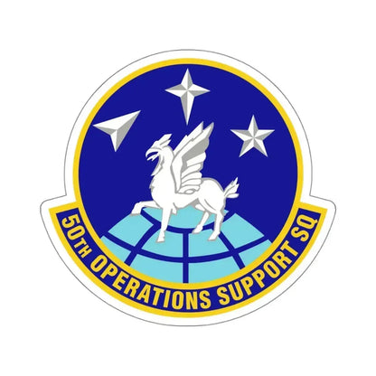 50th Operations Support Squadron (U.S. Air Force) STICKER Vinyl Kiss-Cut Decal 4 Inch White - The Sticker Space