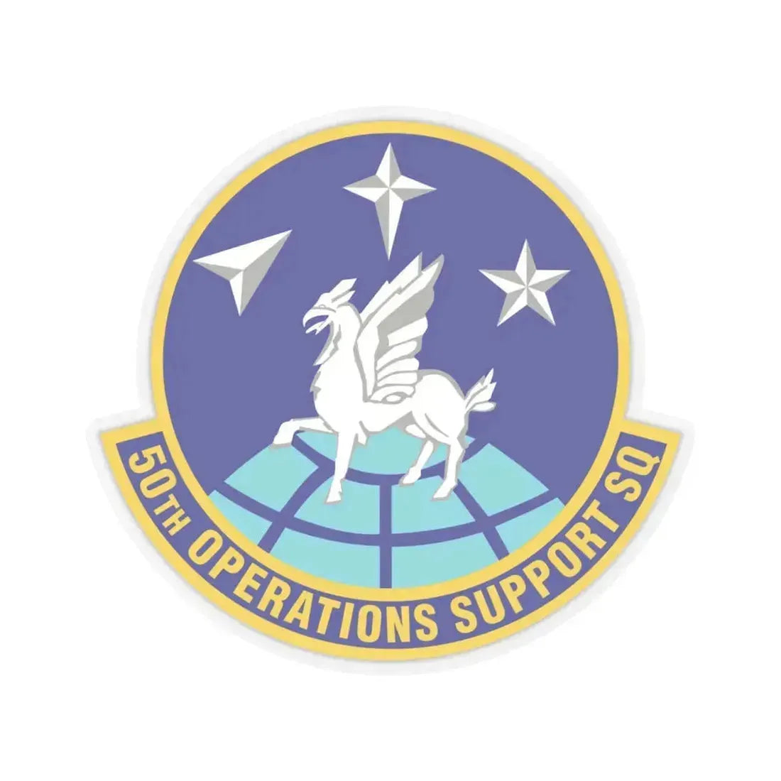 50th Operations Support Squadron (U.S. Air Force) STICKER Vinyl Kiss-Cut Decal 6 Inch Transparent - The Sticker Space