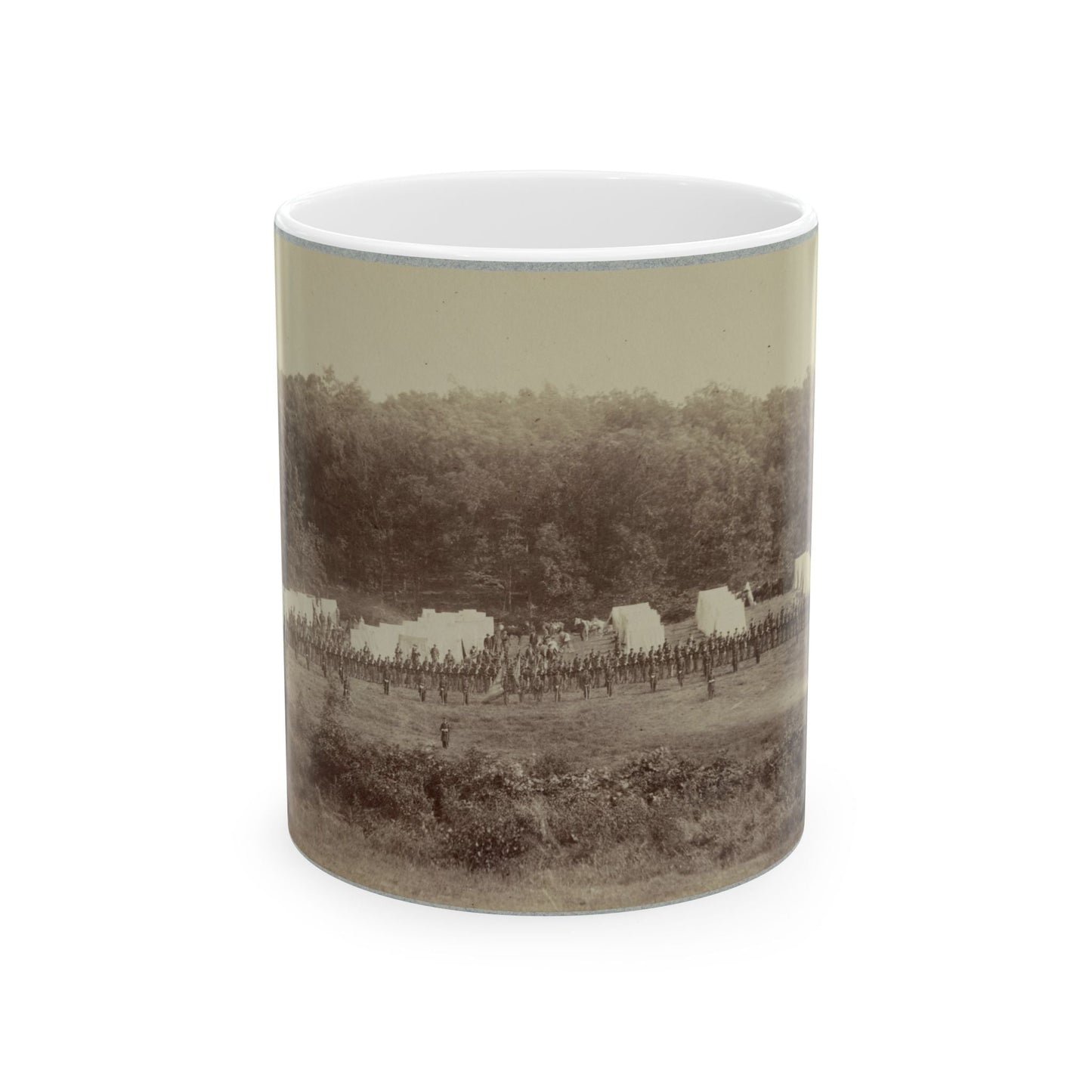 50th Pennsylvania Infantry, Gettysburg, Pa., July, 1865 (U.S. Civil War) White Coffee Mug