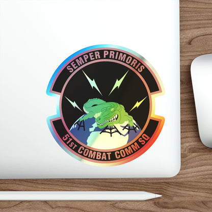 51 Combat Communications Squadron ACC (U.S. Air Force) Holographic STICKER Die-Cut Vinyl Decal-The Sticker Space