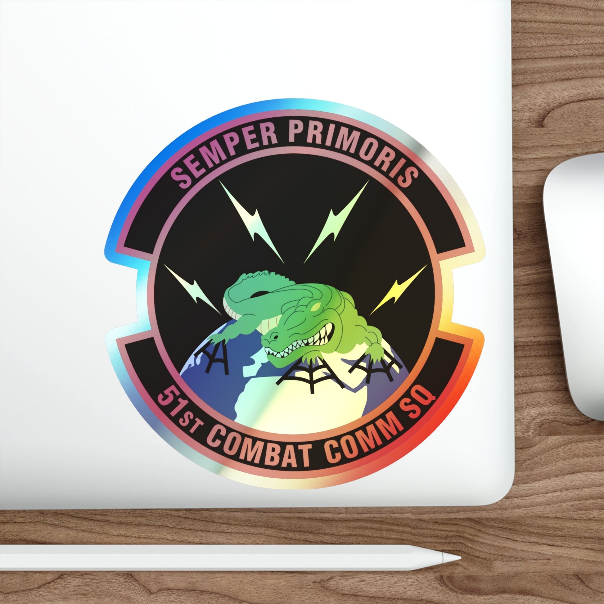 51 Combat Communications Squadron ACC (U.S. Air Force) Holographic STICKER Die-Cut Vinyl Decal-The Sticker Space