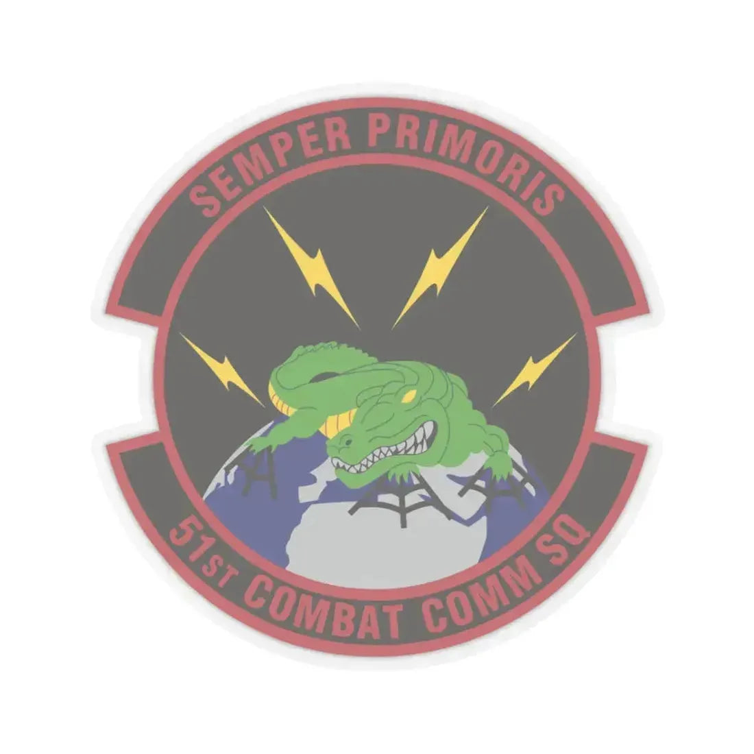 51 Combat Communications Squadron ACC (U.S. Air Force) STICKER Vinyl Kiss-Cut Decal 3 Inch Transparent - The Sticker Space