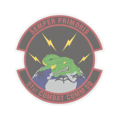 51 Combat Communications Squadron ACC (U.S. Air Force) STICKER Vinyl Kiss-Cut Decal 3 Inch Transparent - The Sticker Space