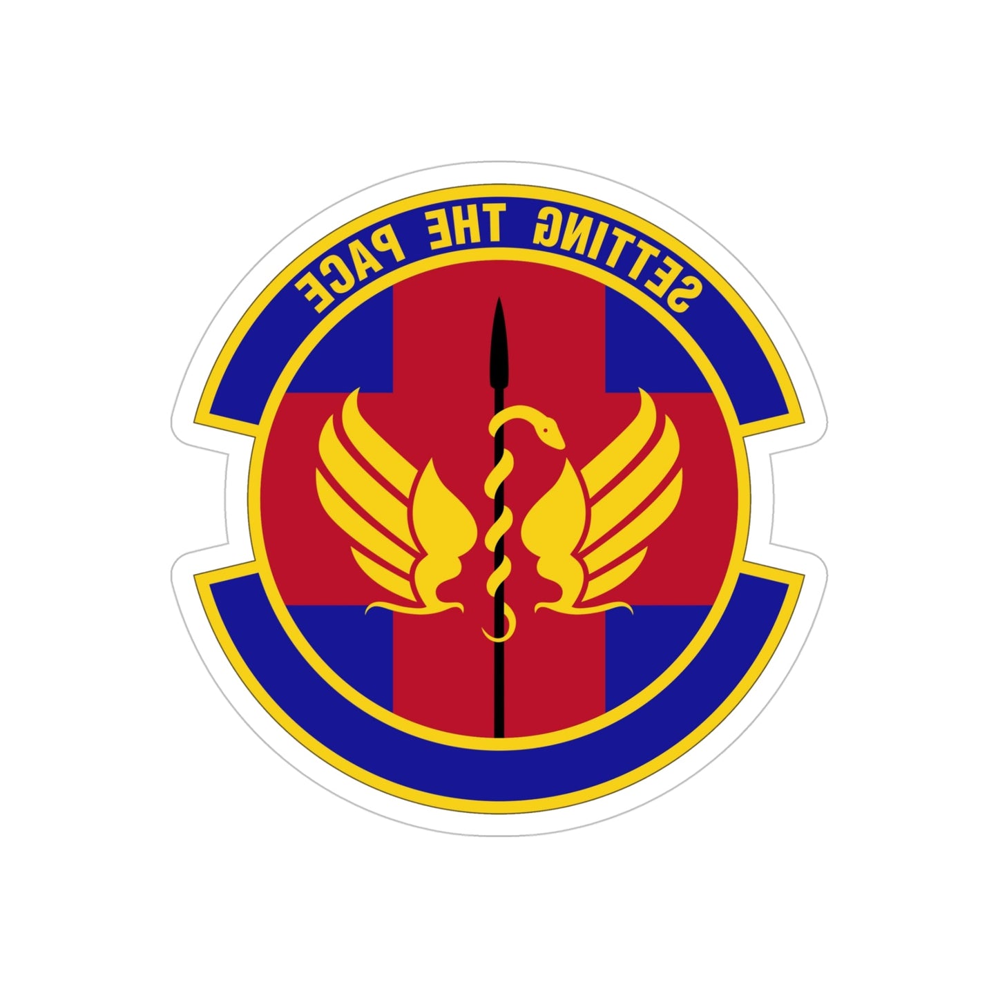 51 Operational Medical Readiness Squadron PACAF (U.S. Air Force) REVERSE PRINT Transparent STICKER-5" × 5"-The Sticker Space