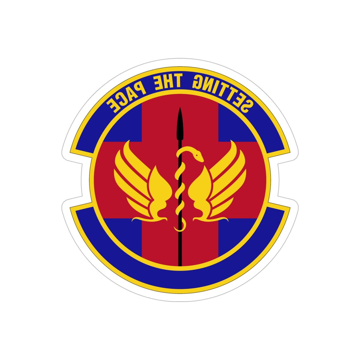 51 Operational Medical Readiness Squadron PACAF (U.S. Air Force) REVERSE PRINT Transparent STICKER-6" × 6"-The Sticker Space