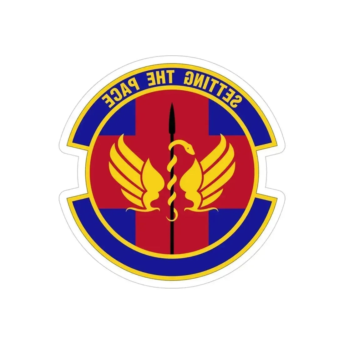 51 Operational Medical Readiness Squadron PACAF (U.S. Air Force) REVERSE PRINT Transparent Die-Cut STICKER 5 Inch Die-Cut Transparent - The Sticker Space