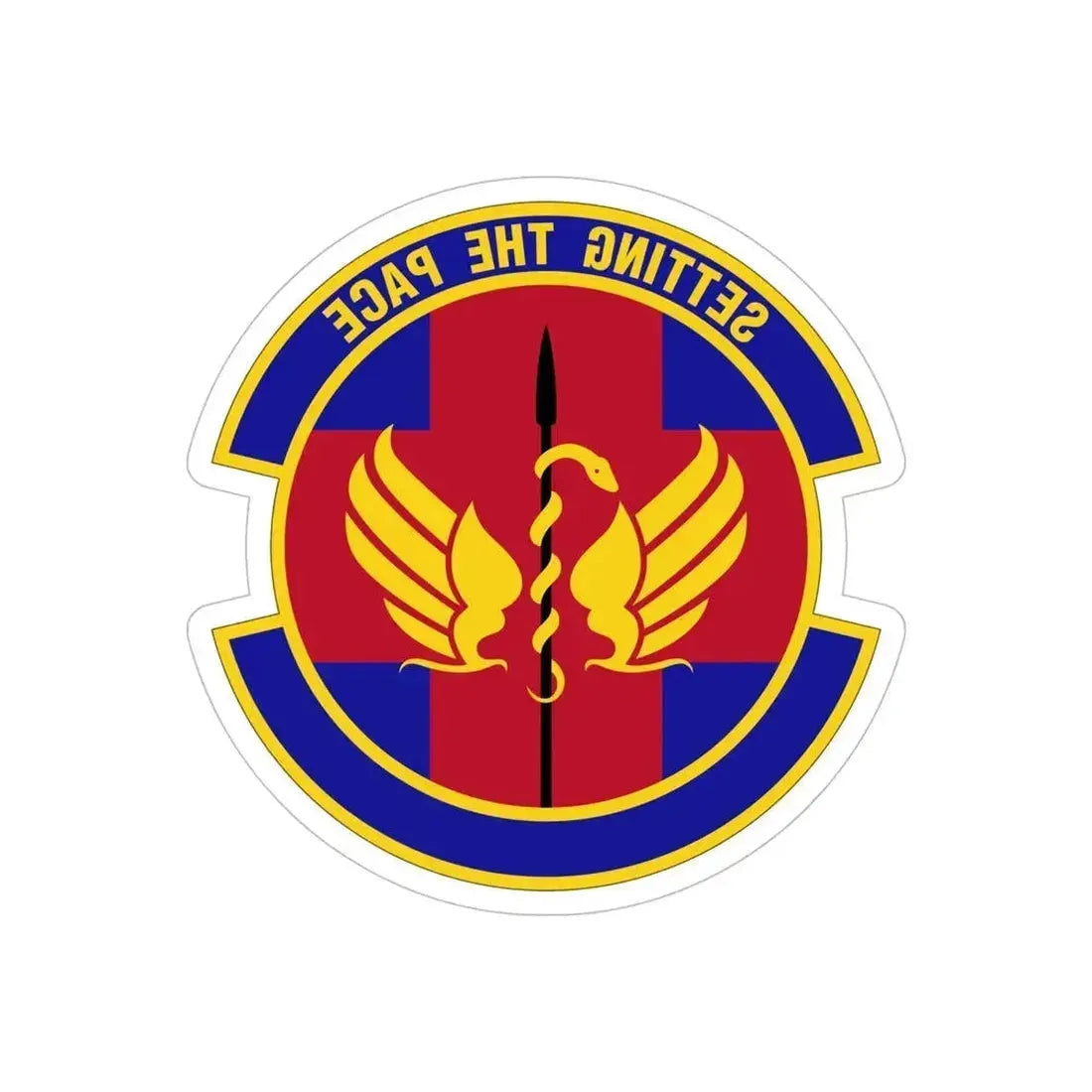 51 Operational Medical Readiness Squadron PACAF (U.S. Air Force) REVERSE PRINT Transparent Die-Cut STICKER 6 Inch Die-Cut Transparent - The Sticker Space