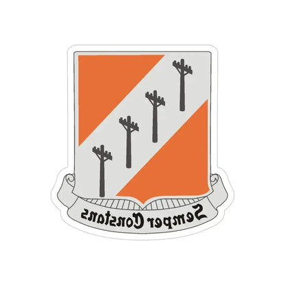 51 Signal Battalion (U.S. Army) REVERSE PRINT Transparent Die-Cut STICKER 4 Inch Die-Cut Transparent - The Sticker Space