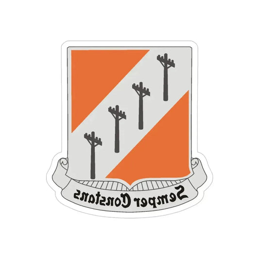 51 Signal Battalion (U.S. Army) REVERSE PRINT Transparent Die-Cut STICKER 6 Inch Die-Cut Transparent - The Sticker Space