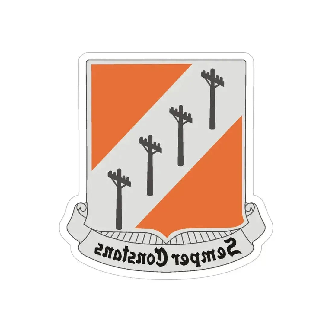 51 Signal Battalion (U.S. Army) REVERSE PRINT Transparent Die-Cut STICKER - The Sticker Space