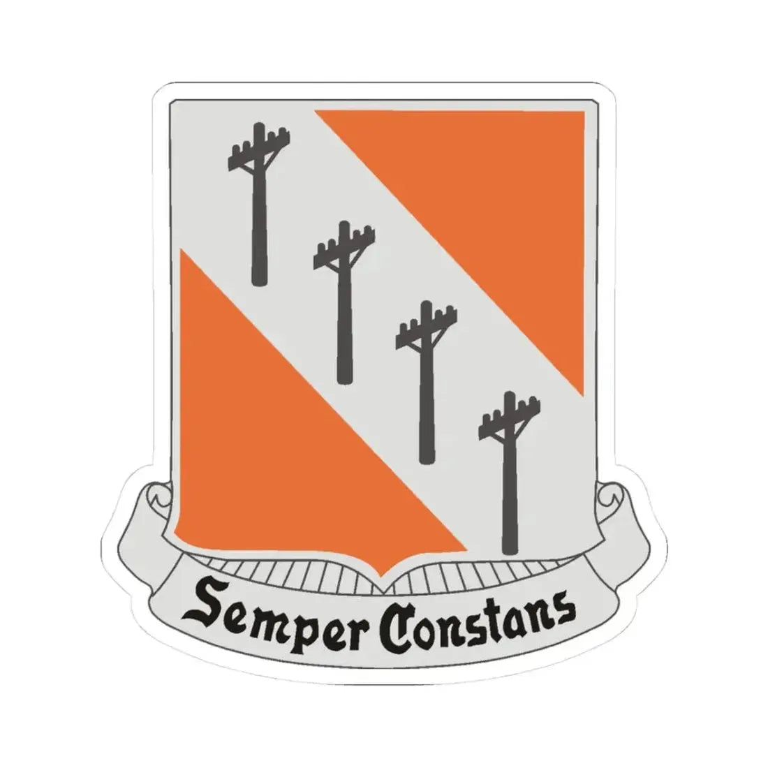 51 Signal Battalion (U.S. Army) STICKER Vinyl Kiss-Cut Decal 3 Inch White - The Sticker Space