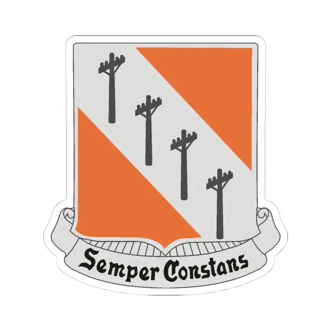 51 Signal Battalion (U.S. Army) STICKER Vinyl Kiss-Cut Decal 4 Inch White - The Sticker Space