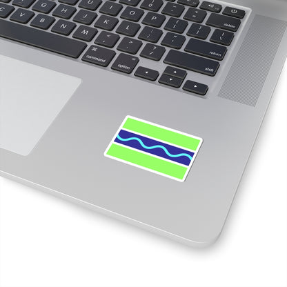 Flag of Kormilovsky rayon Omsk oblast (Russia) STICKER Vinyl Kiss-Cut Decal