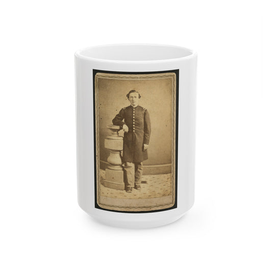 Full-Length Portrait Of An Unidentified Civil War Soldier 001 (U.S. Civil War) White Coffee Mug-15oz-The Sticker Space