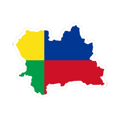 Flag Map Of The Zilina Region (Slovakia) STICKER Vinyl Kiss-Cut Decal