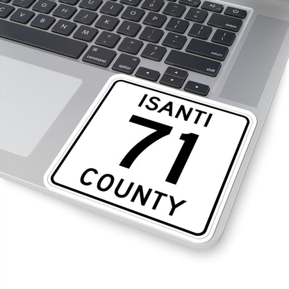 Isanti County 71 MN (Minnesota) (Road Sign) STICKER Vinyl Kiss-Cut Decal