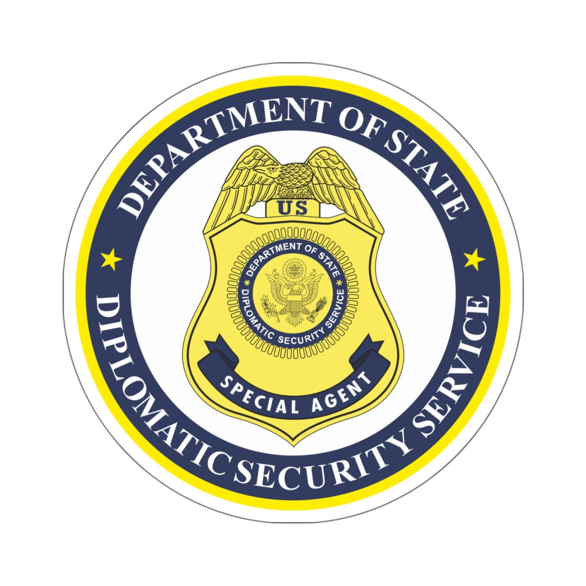 Seal of the United States Diplomatic Security Service - STICKER Vinyl Kiss-Cut Decal