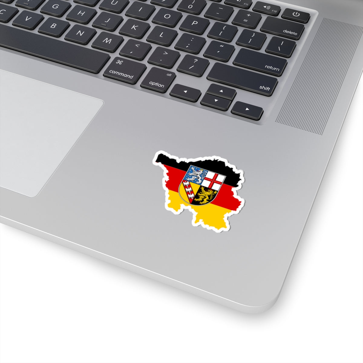 Flag map of Saarland (Germany) STICKER Vinyl Kiss-Cut Decal
