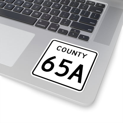 County 65A square (Minnesota) (Road Sign) STICKER Vinyl Kiss-Cut Decal