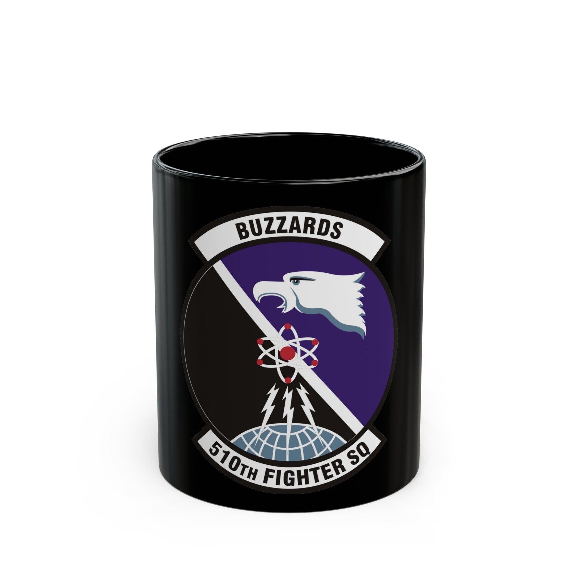 510th Fighter Squadron (U.S. Air Force) Black Coffee Mug-11oz-The Sticker Space