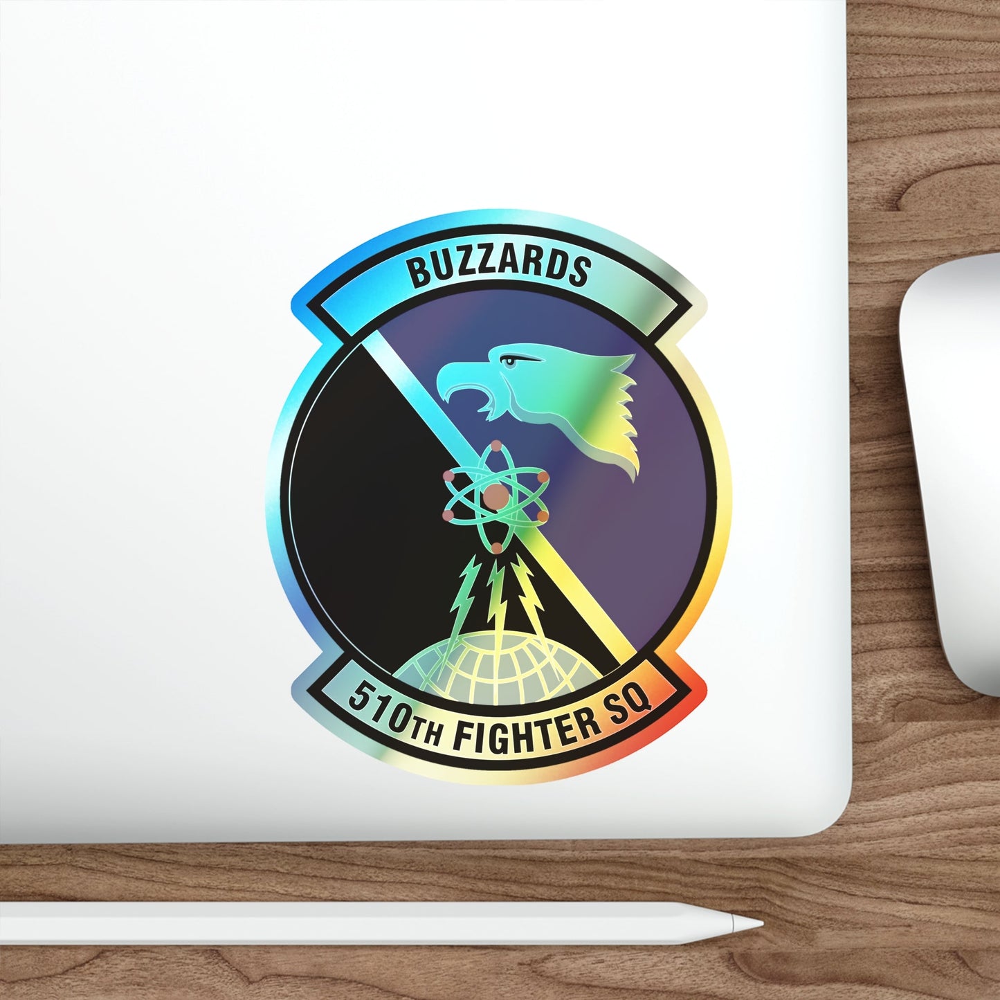 510th Fighter Squadron (U.S. Air Force) Holographic STICKER Die-Cut Vinyl Decal-The Sticker Space