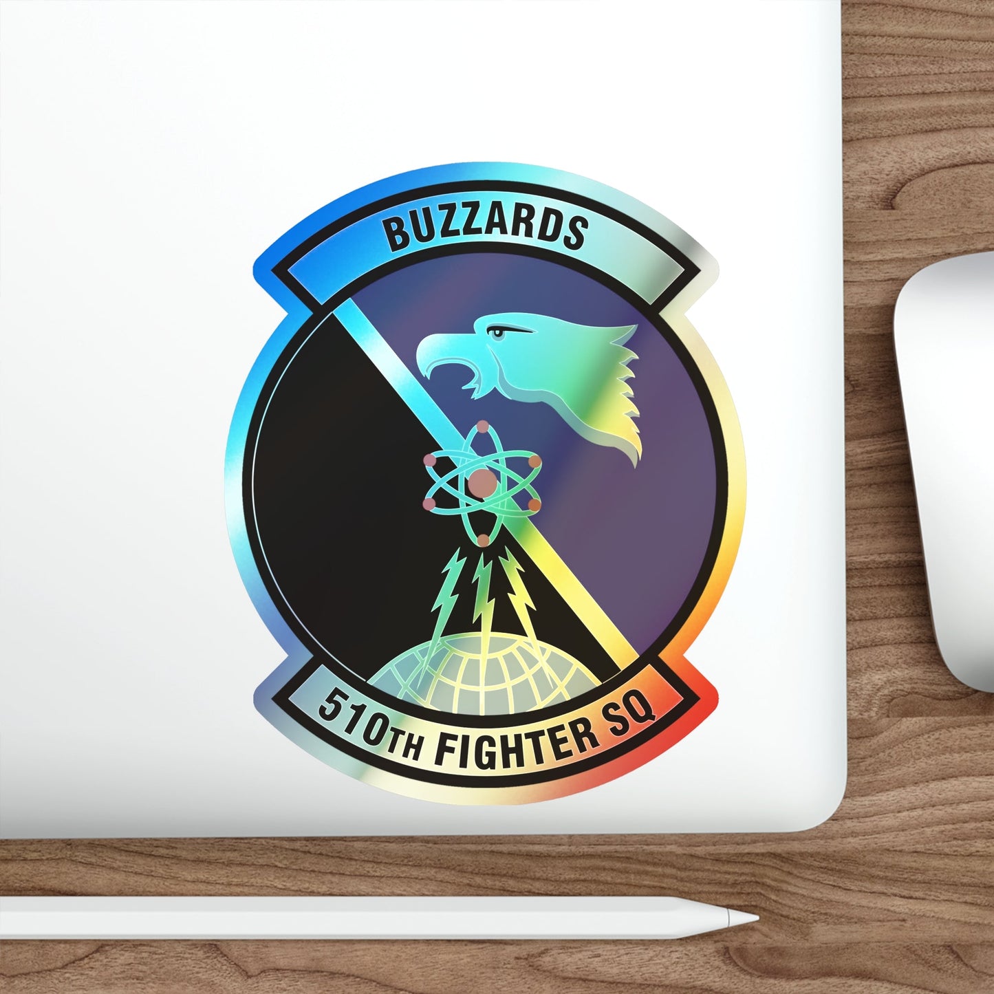 510th Fighter Squadron (U.S. Air Force) Holographic STICKER Die-Cut Vinyl Decal-The Sticker Space