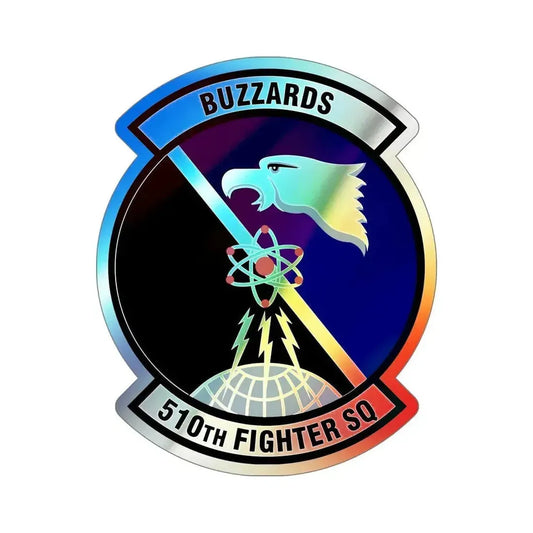 510th Fighter Squadron (U.S. Air Force) Holographic STICKER Die-Cut Vinyl Decal 6 Inch Holographic - The Sticker Space