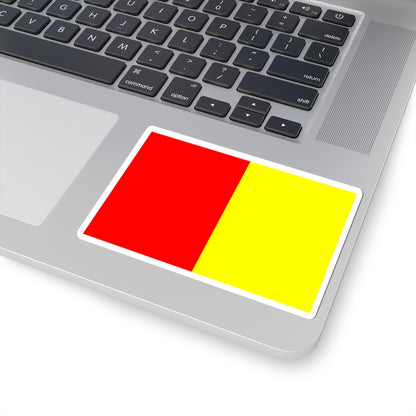 Flag of Grenoble (France) STICKER Vinyl Kiss-Cut Decal