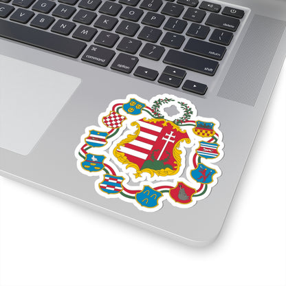 Great coat of arms of Hungary (1849) - STICKER Vinyl Kiss-Cut Decal