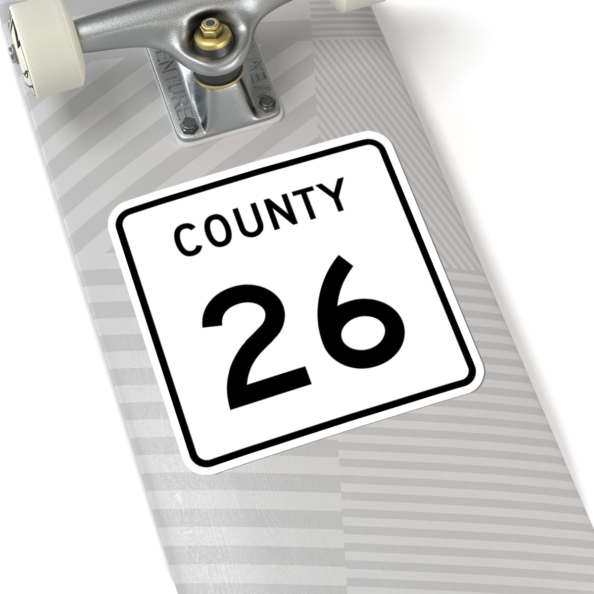 County 26 square (Minnesota) (Road Sign) STICKER Vinyl Kiss-Cut Decal