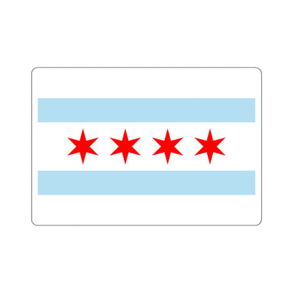 Flag of Chicago, Illinois - STICKER Vinyl Kiss-Cut Decal