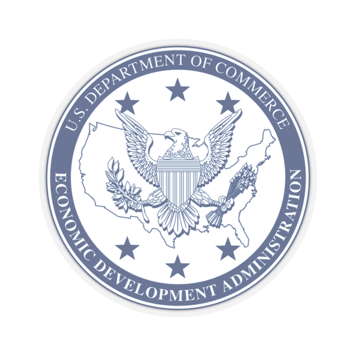 Seal of the United States Economic Development Administration - STICKER Vinyl Kiss-Cut Decal