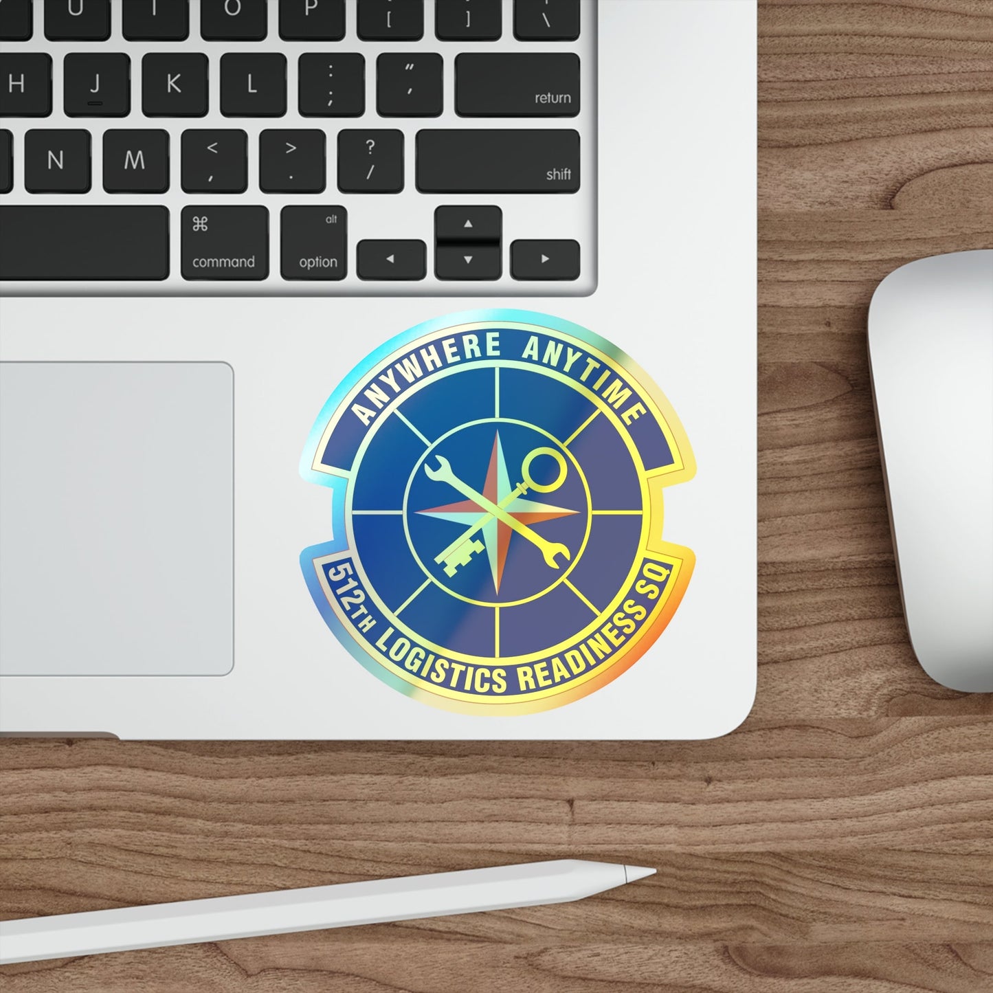 512 Logistics Readiness Squadron AFRC (U.S. Air Force) Holographic STICKER Die-Cut Vinyl Decal-The Sticker Space