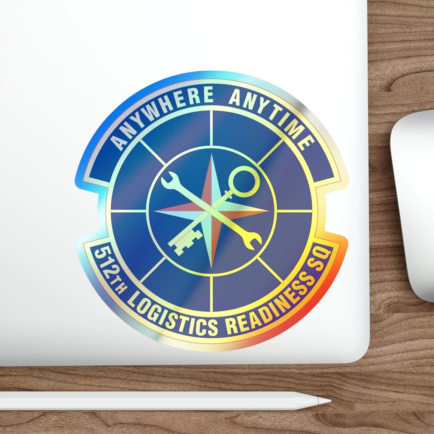 512 Logistics Readiness Squadron AFRC (U.S. Air Force) Holographic STICKER Die-Cut Vinyl Decal-The Sticker Space