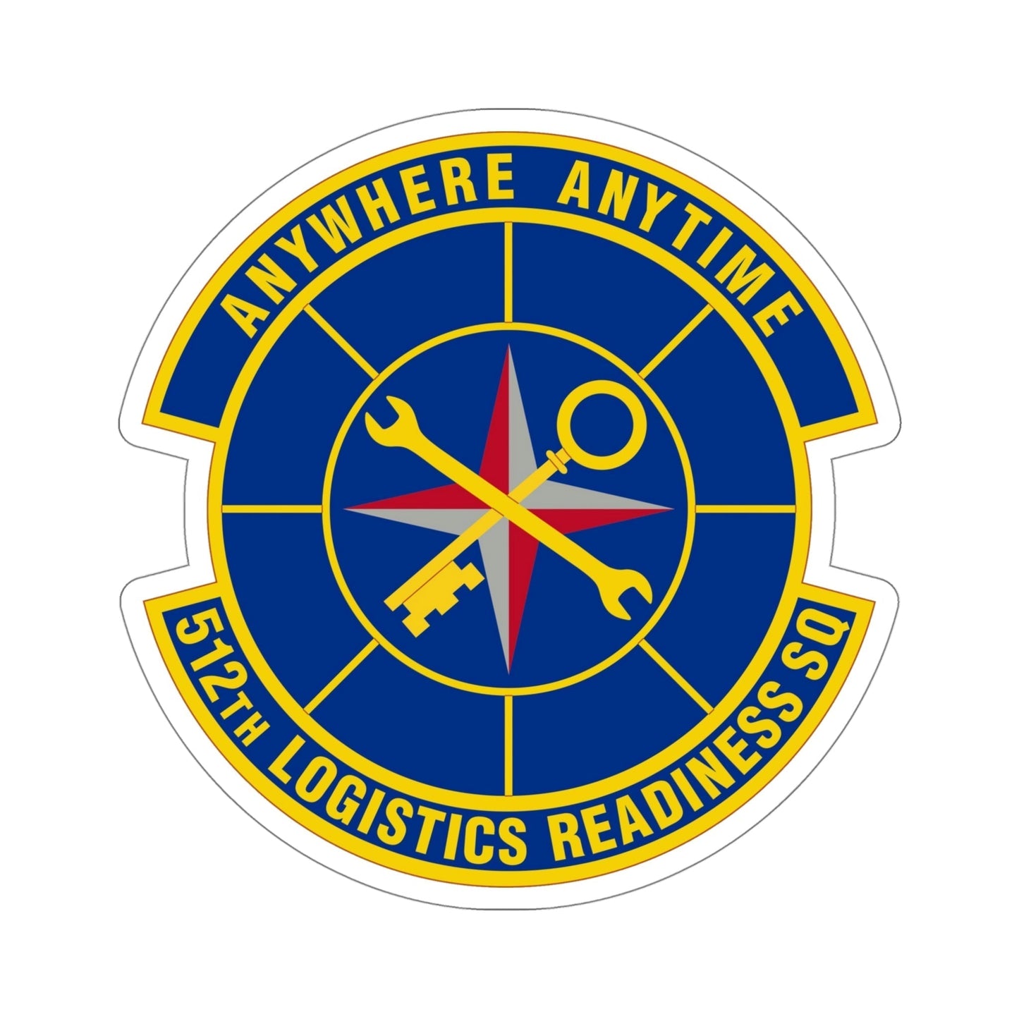 512 Logistics Readiness Squadron AFRC (U.S. Air Force) STICKER Vinyl Die-Cut Decal-5 Inch-The Sticker Space