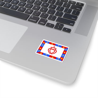 Traditional flag of Vendee (France) STICKER Vinyl Kiss-Cut Decal