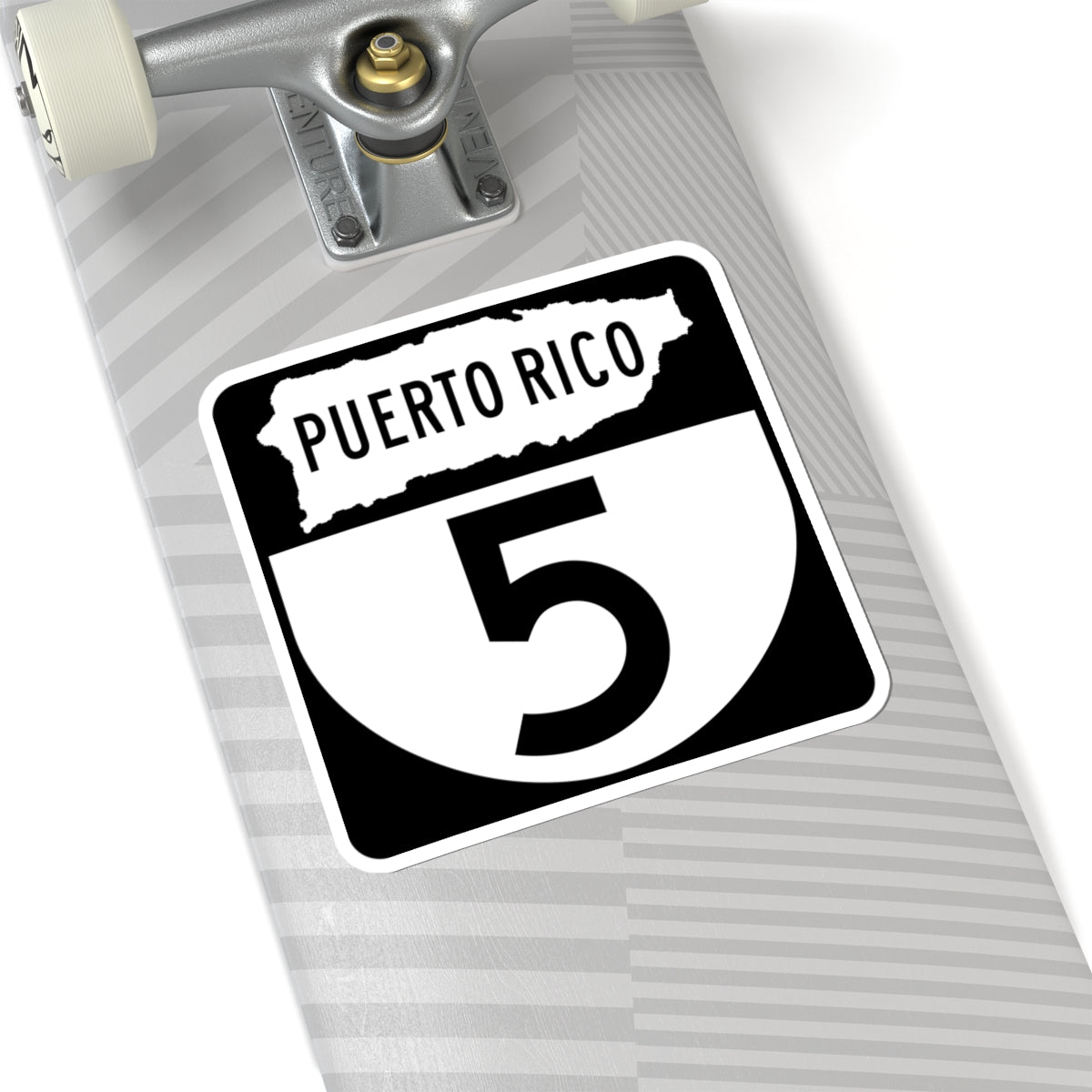 PR old 5 (Puerto Rico) (Road Sign) STICKER Vinyl Kiss-Cut Decal