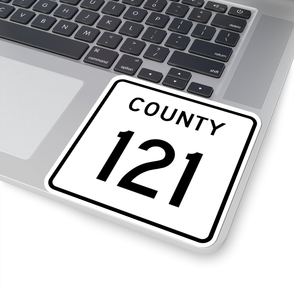 County 121 square (Minnesota) (Road Sign) STICKER Vinyl Kiss-Cut Decal