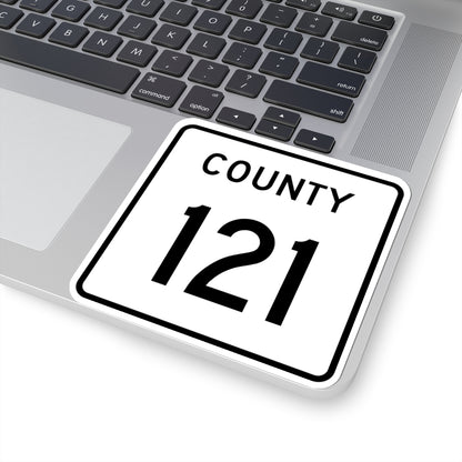 County 121 square (Minnesota) (Road Sign) STICKER Vinyl Kiss-Cut Decal