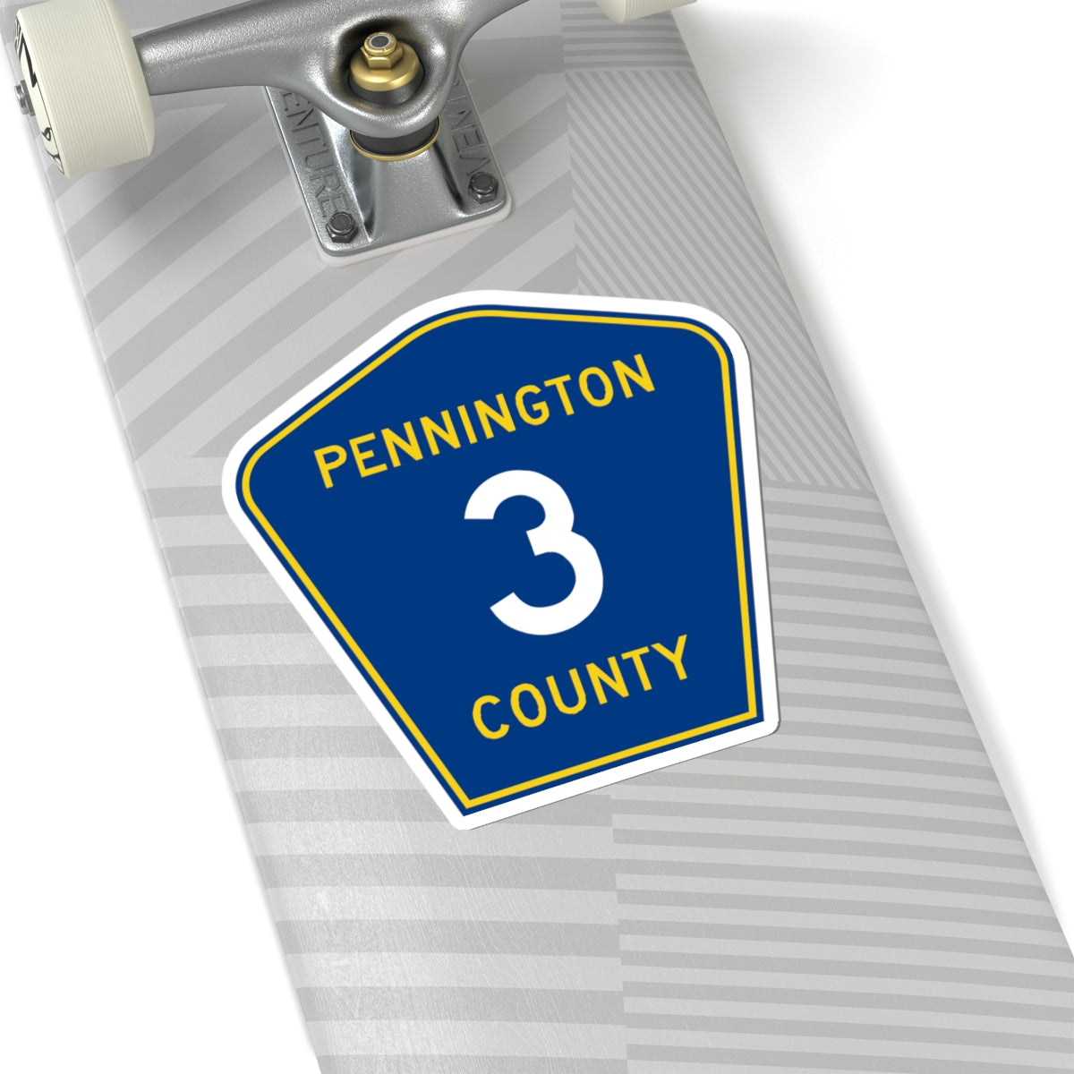 Pennington County 3 MN (Minnesota) (Road Sign) STICKER Vinyl Kiss-Cut Decal