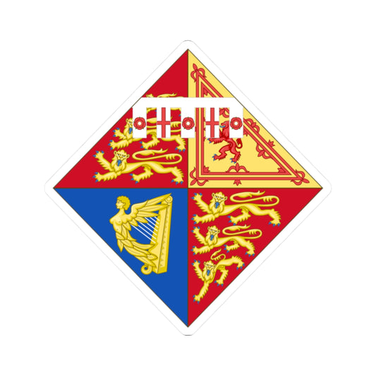 Arms of Victoria of the United Kingdom (United Kingdom) (Coat of Arms) STICKER Vinyl Kiss-Cut Decal